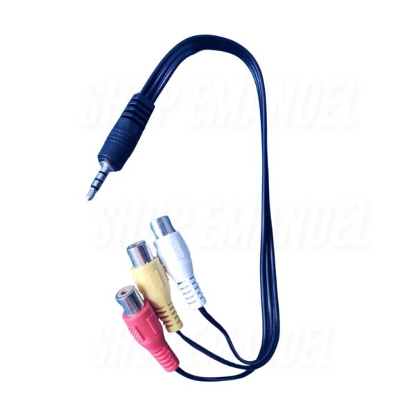Cabo de audio e video P3 Para 3 RCA Fêmea 30cm XT-559 - Imagem 2