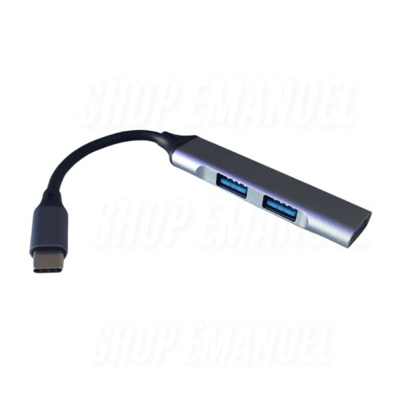 Hub Filtro USB - 3 USB - Entrada TYPE C - 3,5cm - CBO-30003