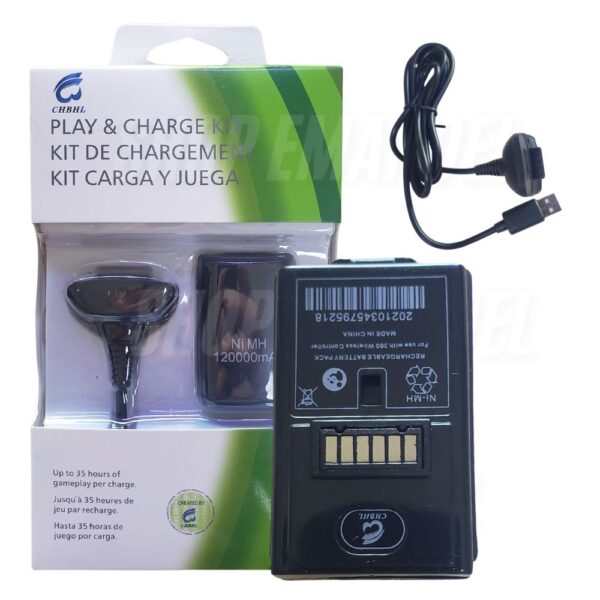Bateria Para Xbox 360 com Cabo IQ-8360