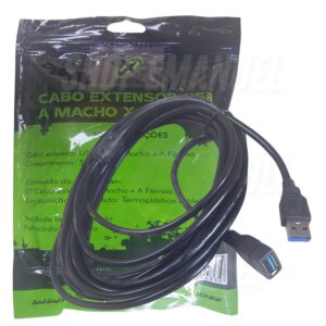 Cabo Extensor USB Macho USB Fêmea 5 Metros X-cell