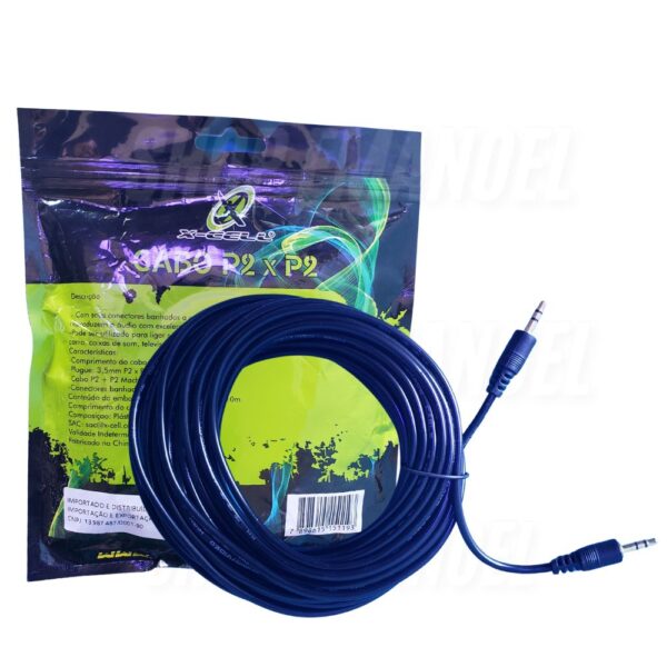Cabo de Audio P2 Stereo 10 Metros X-cell xc-p2xp2