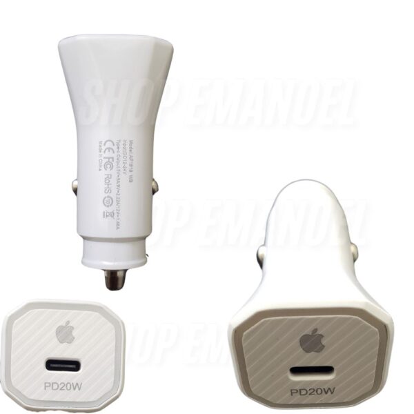 Carregador Usb-C Veicular Turbo Apple 20w com Cabo - Imagem 2