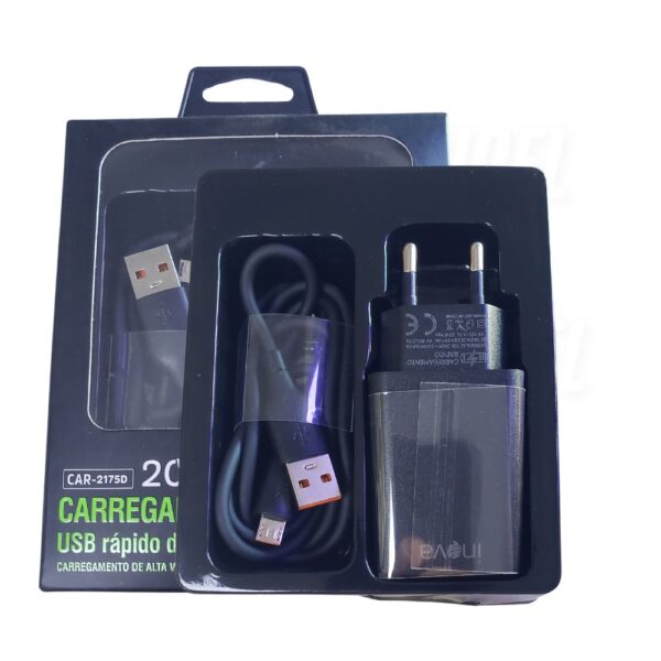 Carregador Usb V8 20W Com Cabo Inova CAR-2175D - Imagem 2