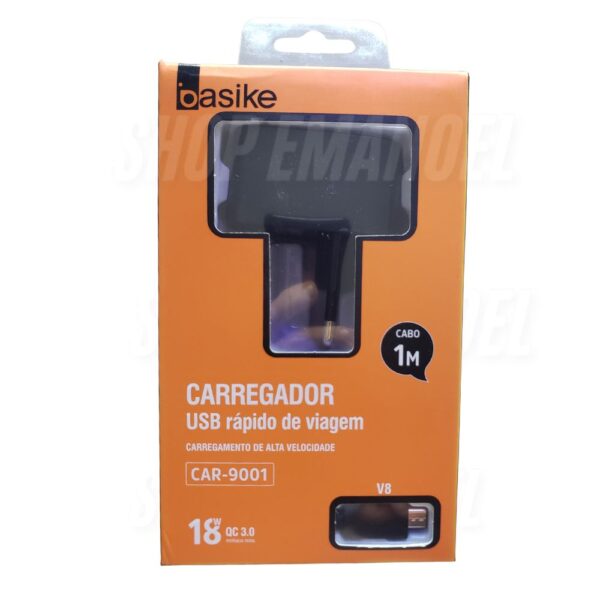 Carregador Usb V8 Turbo Com Cabo - 18W - CAR-9001 - Imagem 3