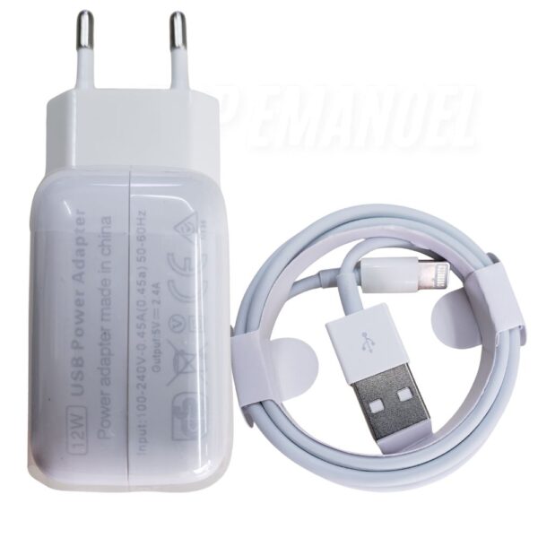 Carregador Celular Com Cabo Lightning 12w KA-398-5G - Imagem 2
