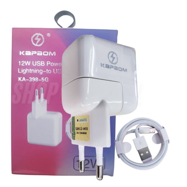 Carregador Celular Com Cabo Lightning 12w KA-398-5G